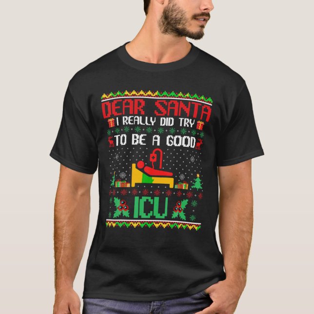Camiseta Querido Santa I trato de ser un buen Navidad de en (Anverso)
