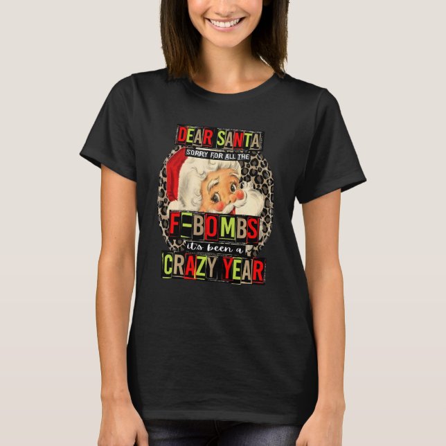 Camiseta Querido Santa, lo siento por todas las bombas de F (Anverso)