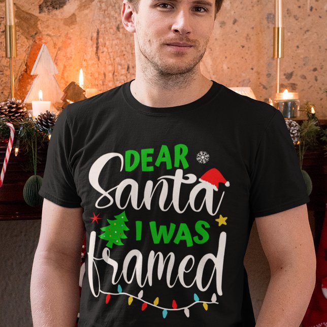 Camiseta Querido Santa, me acusaron de Navidades graciosos (Subido por el creador)