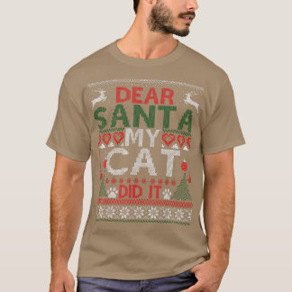 Camiseta Querido Santa Mi Gato Lo Hizo Gracioso Gato Amante
