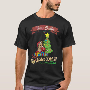 Camiseta Querido Santa, mi hermana hizo a sus hermanos Navi