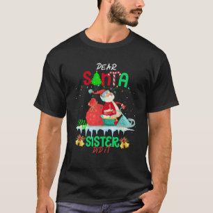Camiseta Querido Santa mi hermana hizo Navidades divertidos