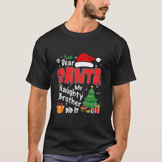 Camiseta Querido Santa Mi Hermano Rito Lo Hizo Graciosa Chr (Anverso)