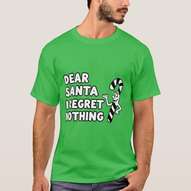 Camiseta Querido Santa No Me Arrepiento de Nada | Humor Div (Anverso)