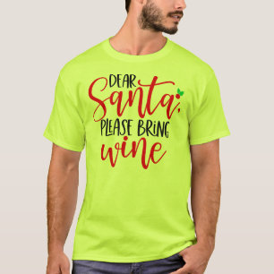 Camiseta Querido Santa Por Favor Trae Vino-56564