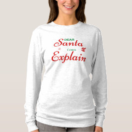 Camiseta 'Querido Santa, Puedo Explicar' Divertida Fiesta N