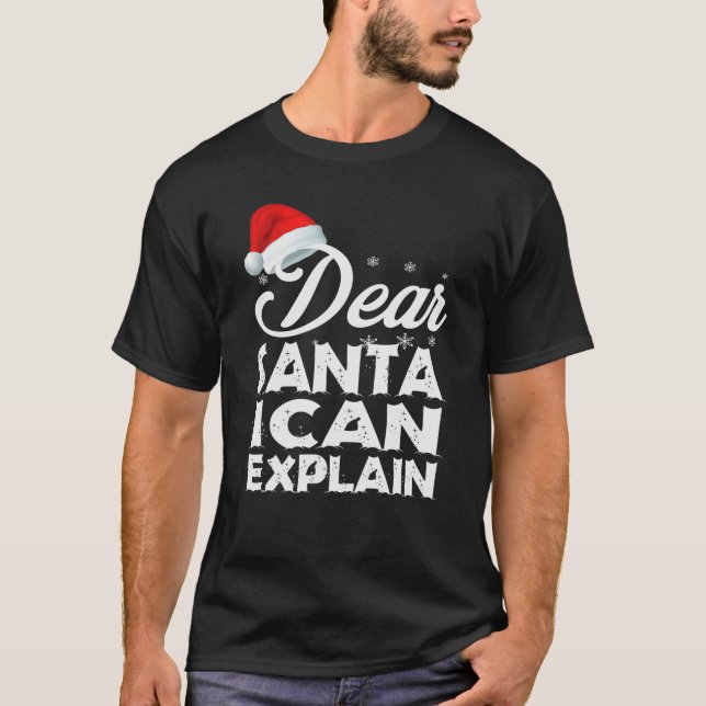 Camiseta Querido Santa, puedo explicar lo gracioso (Anverso)