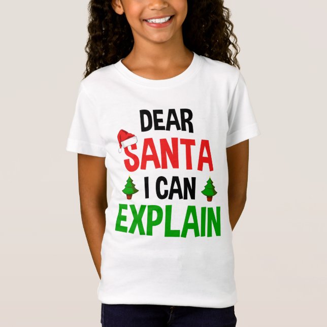 Camiseta Querido Santa, puedo explicar Navidades divertidos (Anverso)