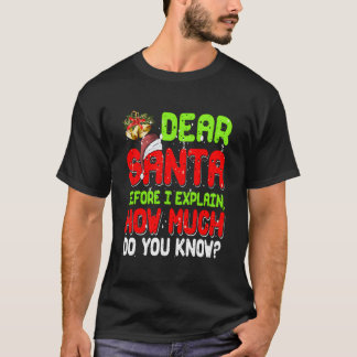 Camiseta Querido Santa Puedo Explicar Pijama Para