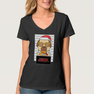 Camiseta Querido Santa Puedo Explicar Pug Delincuente Navid