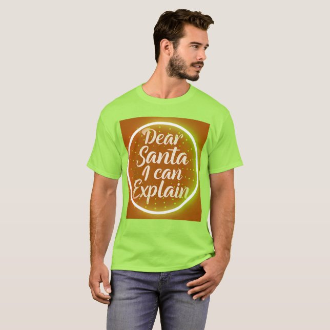 Camiseta Querido Santa Puedo Explicar – Tipografía Divertid (Anverso completo)