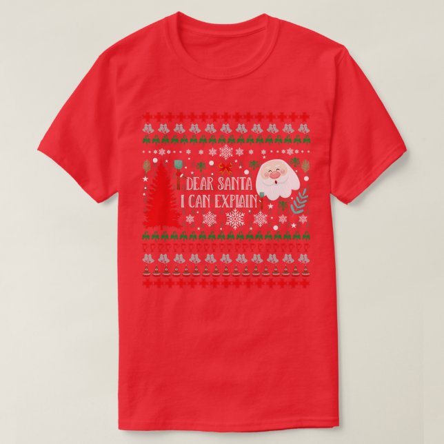 Camiseta Querido Santa, puedo explicarlo (Diseño del anverso)
