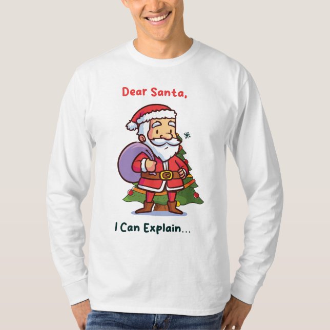 Camiseta Querido Santa, puedo explicarlo - Navidades divert (Anverso)