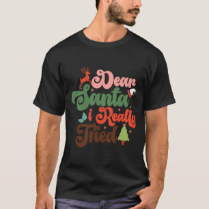 Camiseta Querido Santa Retro Groovy Navidad Vacaciones Cami