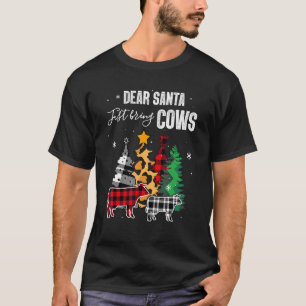 Camiseta Querido Santa Solo Trae La Granja De Vacas Navidad