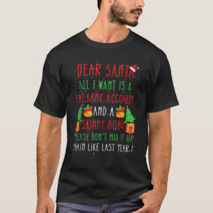 Camiseta Querido Santa Todo Lo Que Quiero Es Una Cuenta Ban