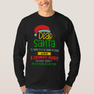 Camiseta Querido Santa Todo Lo Que Quiero Es Una Cuenta Ban