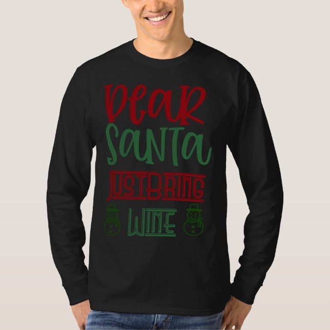 Camiseta Querido Santa, trae vino 52 (Anverso)