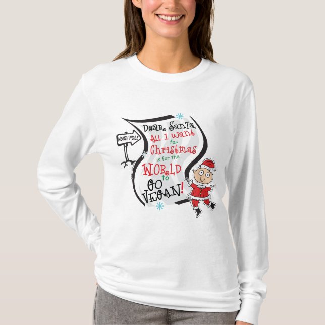 Camiseta Querido Santa Vegan Wish (Anverso)