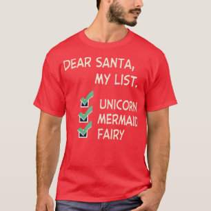 Camiseta Queridos Navidades divertidos de la sirena de Sant