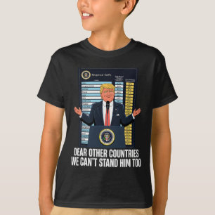 Camiseta Queridos otros países No podemos soportarlo demasi