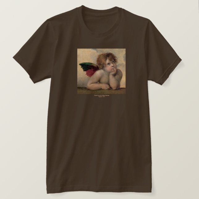 Camiseta Querube de Sistine Madonna por Raphael (Anverso del diseño)
