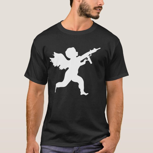 CAMISETA QUERUBE TOTING DEL RIFLE DE LA MASACRE DEL EL DÍA (Anverso)