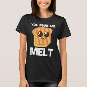 Camiseta Queso A La Parrilla Cuidadoso Para Los Hombres Pan