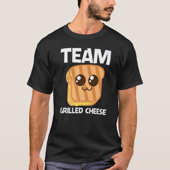 Camiseta Queso A La Parrilla Cuidadoso Para Los Hombres Pan (Anverso)