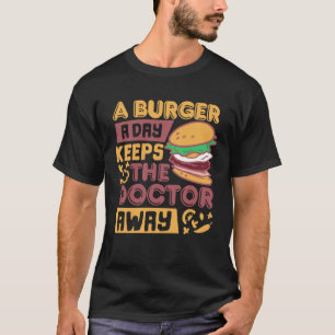 Camiseta Queso a la parrilla Día de la hamburguesa de comid