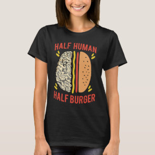 Camiseta Queso a la parrilla hamburguesa mitad Humana mitad