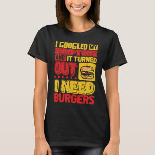 Camiseta Queso a la parrilla Síntomas de hamburguesa de com