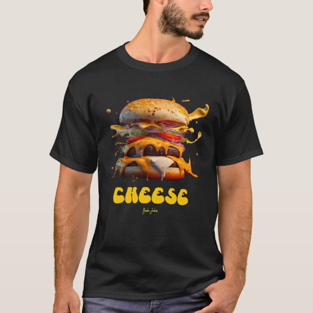 Camiseta Queso Burger Patty Carne Pan (Anverso)