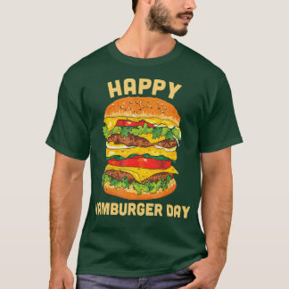 Camiseta Queso de comida chatarra hamburguesa Hamburger Día