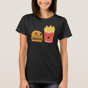 Camiseta Queso de comida, hamburguesa y fritos niños