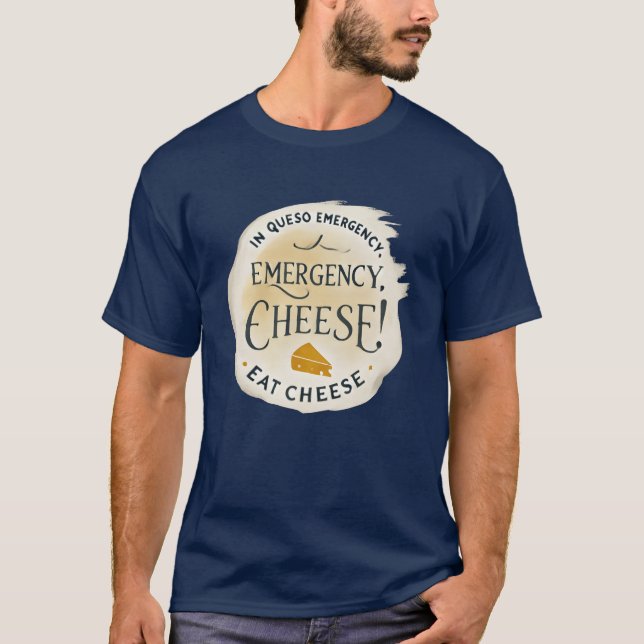 Camiseta Queso de Emergencia Come Queso amigos (Anverso)