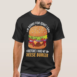 Camiseta Queso de estilo de vida foodaholico Hamburger comi