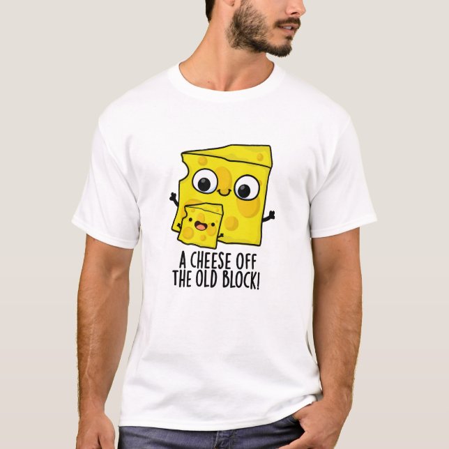 Camiseta Queso Del Antiguo Bloque Gracioso Bollo De Comida (Anverso)