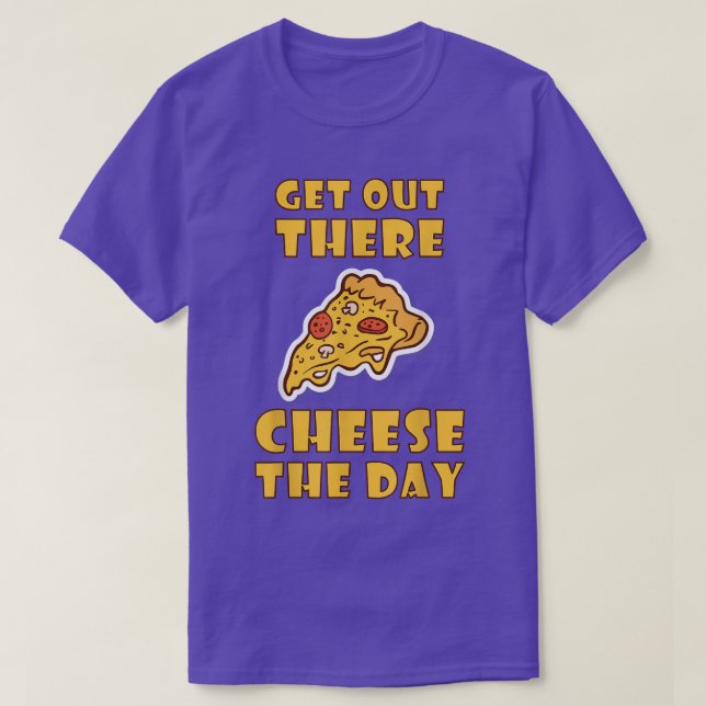 Camiseta Queso el día que los pizza comiendo comida basura  (Diseño del anverso)