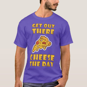 Camiseta Queso el día que los pizza comiendo comida basura