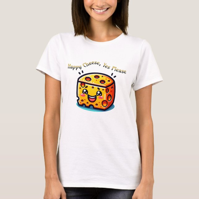 Camiseta Queso feliz, sí, por favor (Anverso)