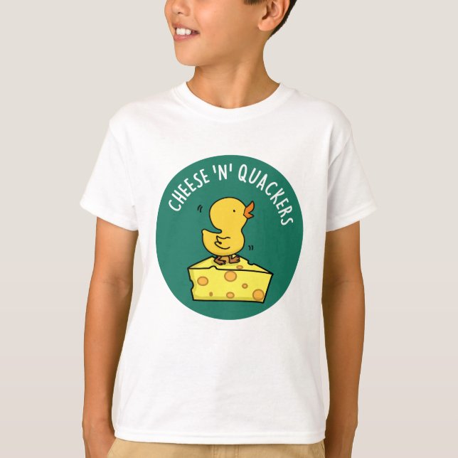 Camiseta Queso Y Quackers Funny Duck Pun (Anverso)