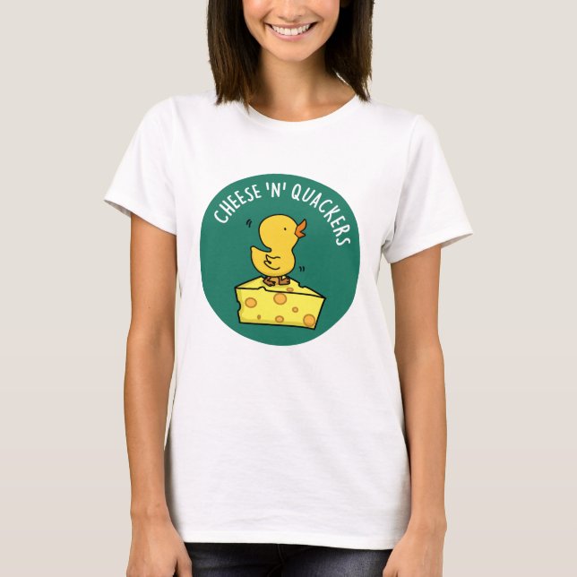 Camiseta Queso Y Quackers Funny Duck Pun (Anverso)