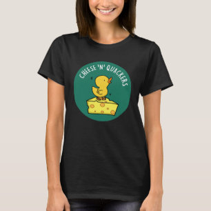 Camiseta Queso Y Quackers Funny Duck Pun Dark BG