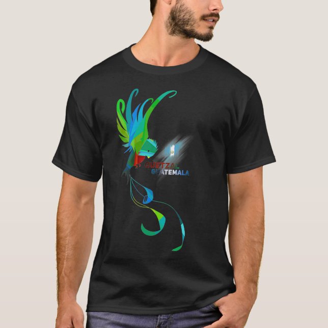 Camiseta Quetzal nacional de aves de Guatemala (Anverso)