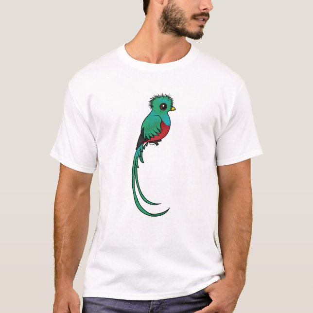 Camiseta Quetzal resplandeciente de Birdorable (Anverso)