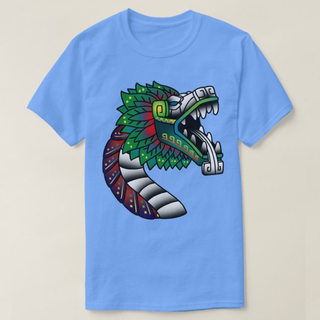 Camiseta Quetzalcoatl Antiguo Azteca Featheral Serpiente Ma (Diseño del anverso)