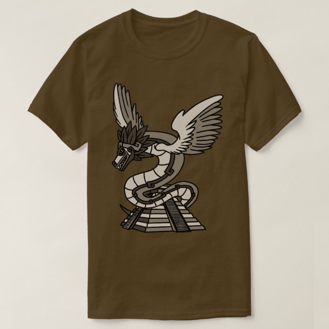 Camiseta Quetzalcoatl Antiguo Templo Maya Azteca Serpent En (Diseño del anverso)