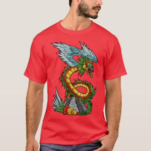Camiseta Quetzalcoatl Antiguo Templo Maya Azteca Serpent En
