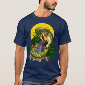 Camiseta Quetzalcoatl Azteca Dios Antiguas Pirámides Mayas